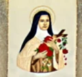 Chasubles brodées avec l'image de Sainte Thérèse de l'Enfant Jésus. (id: 100)B