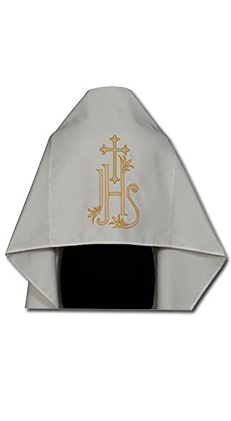 Voile huméral brodé - blanc. (id: 500)