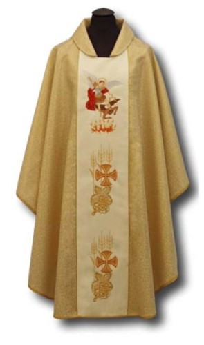 Chasuble brodé avec l'image de l'Archange Michaël. (id: 78)