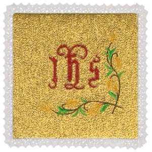 Palla liturgica ricamata. (id: 322)