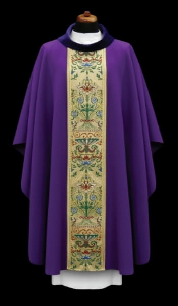 Élégant chasuble avec bande tissé (id: 689)C