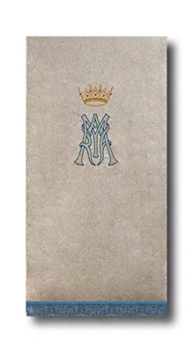 Voile d'ambon brodé - mariale. (id: 513)