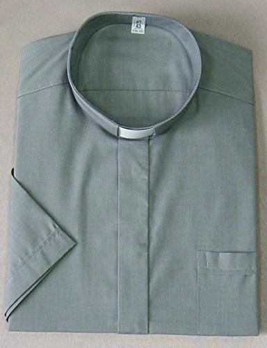 Chemise clergyman, manches courtes