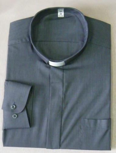 Chemise clergyman, manches longues