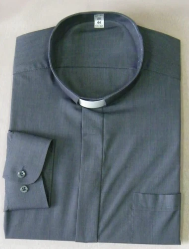 Chemise clergyman, manches longues