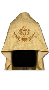 Velo omerale ricamato - dorato. (id: 492)