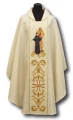 Chasubles riches brodées avec l'image de Jésus et Sœur Faustina. (id: 110)