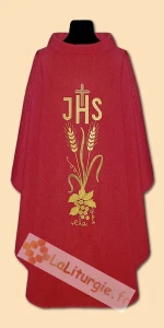 Chasuble en lin brodée directement sur le tissu (id: 707)