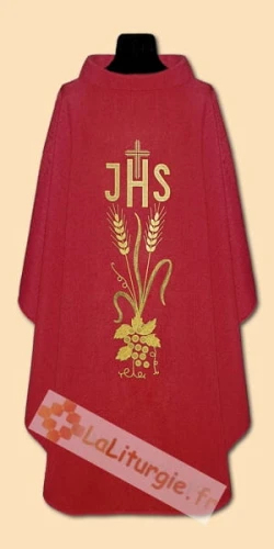 Chasuble en lin brodée (id: 707)