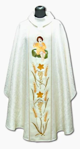 Chasubles brodées avec l'image de L'Enfant-Jésus. (id: 103)