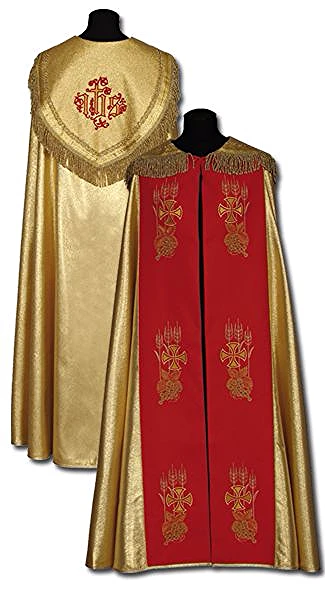 Chape liturgique dorée - brodé (id: 480)