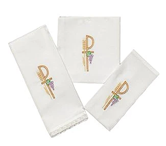 Linge d'autel brodée - complet