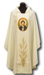 Casula ricamata con una immagine pitturata a mano di San Domenico Savio (id: 111)