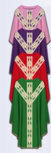 Chasuble avec croix de saint André - tissé (id: 695)B