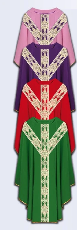 Chasuble avec croix de saint André - tissé (id: 695)B