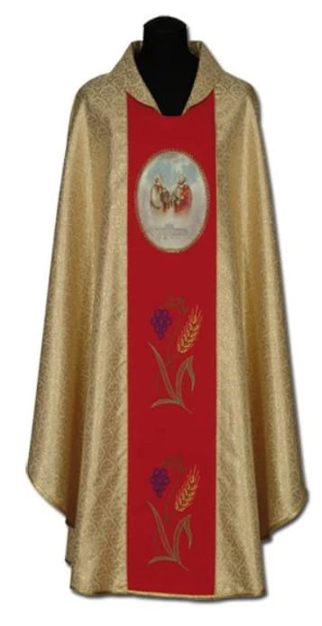 Chasuble brodée avec une peinture de saint Pierre et saint Paul (id: 113)