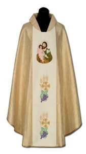 Casula ricamata con l'immagine di San Giuseppe con il Bambino (id: 90)