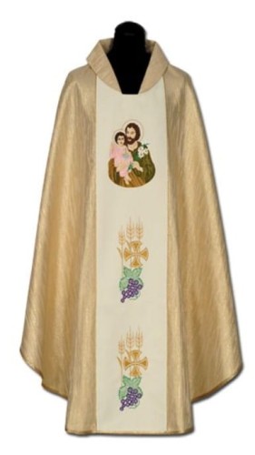 Chasuble brodé avec l'image de Saint Joseph avec l'Enfant (id: 90)