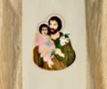 Chasuble brodé avec l'image de Saint Joseph avec l'Enfant (id: 90)B