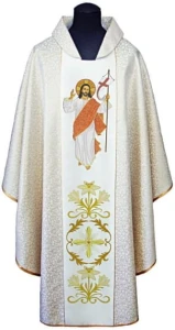 Chasuble brodé avec l'image de Jesus Christ ressuscité  (id: 754)