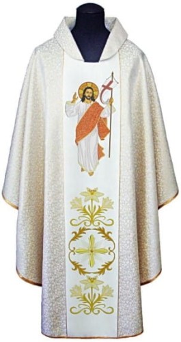 Chasuble brodé - Jesus Christ ressuscité (id: 754)