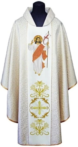 Chasuble brodé - Jesus Christ ressuscité (id: 754)