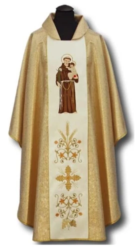 Chasuble brodé avec l'image de Saint-Antoine (id: 69)