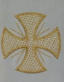 Chasuble brodé directement sur le tissu - lin (id: 186)
