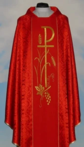 Casula ricamata. Tessuto leggero di poliestere. (id: 180)