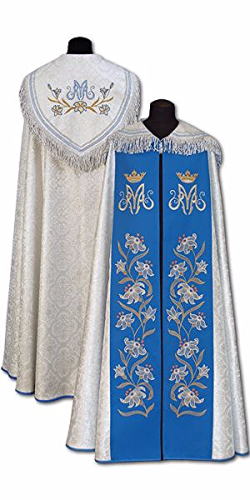 Chape liturgique argentée - brodé (id: 481)