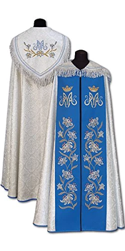 Chape liturgique argentée - brodé (id: 481)