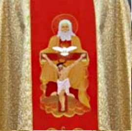 Chasuble brodé avec l'image de la Sainte Trinité (id: 80)B