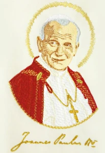 Casula ricamata con l'immagine di San Giovanni Paolo II (id: 74)