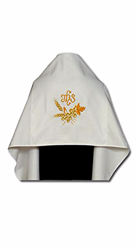 Voile huméral brodé - blanc. (id: 501)