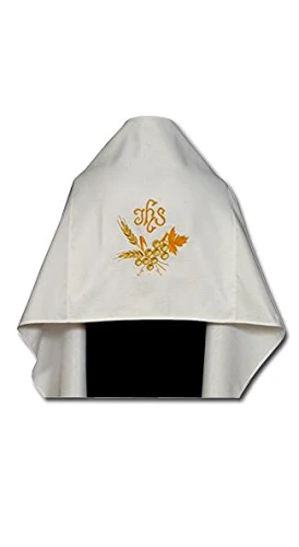 Voile huméral brodé - blanc. (id: 501)