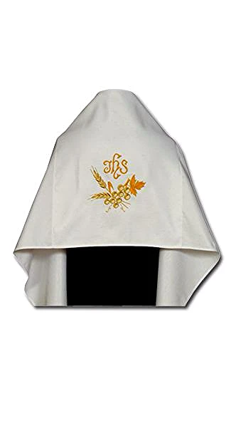 Voile huméral brodé - blanc. (id: 501)