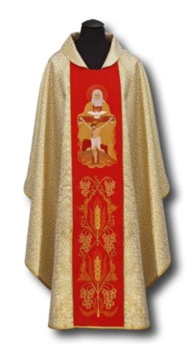 Chasuble brodé avec l'image de la Sainte Trinité (id: 80)